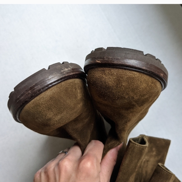 Marni Brown Suede Boots with Lug Sole - Picture 12 of 16